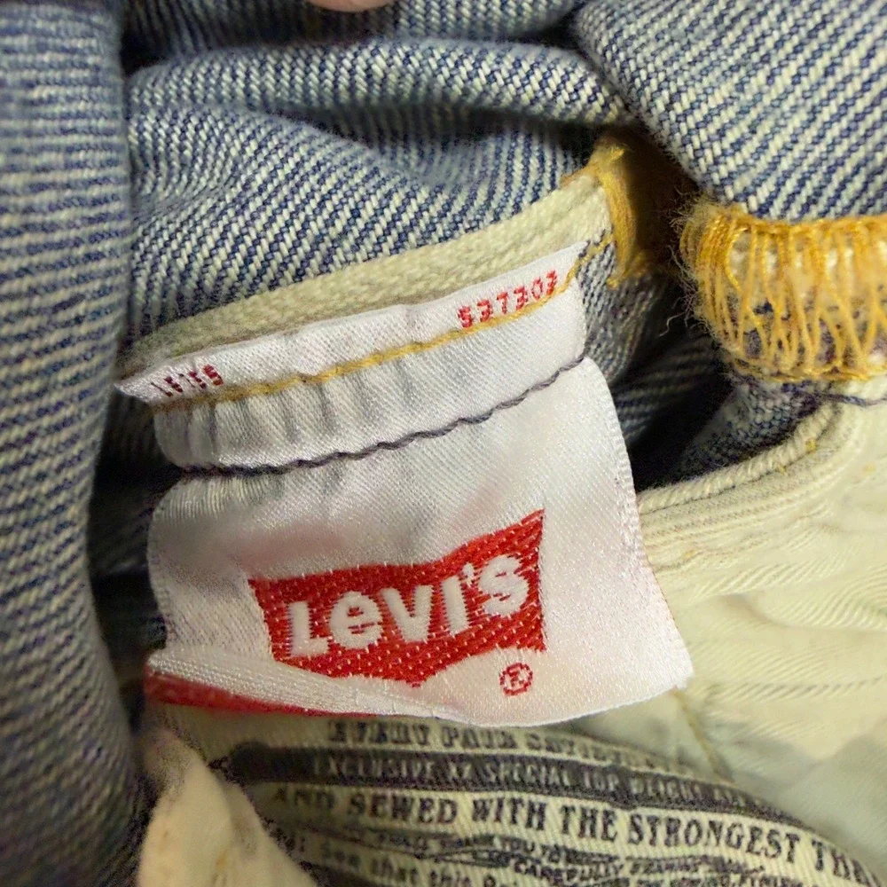 NWT Levis 501 1980s Made in Japan Selvedge Patchwork Jeans Blue Size 29x32
